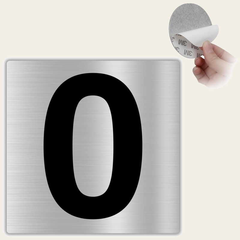 LEIASA | Hausnummer Selbstklebend - 10x10 cm - Aluminium - Schild Apar