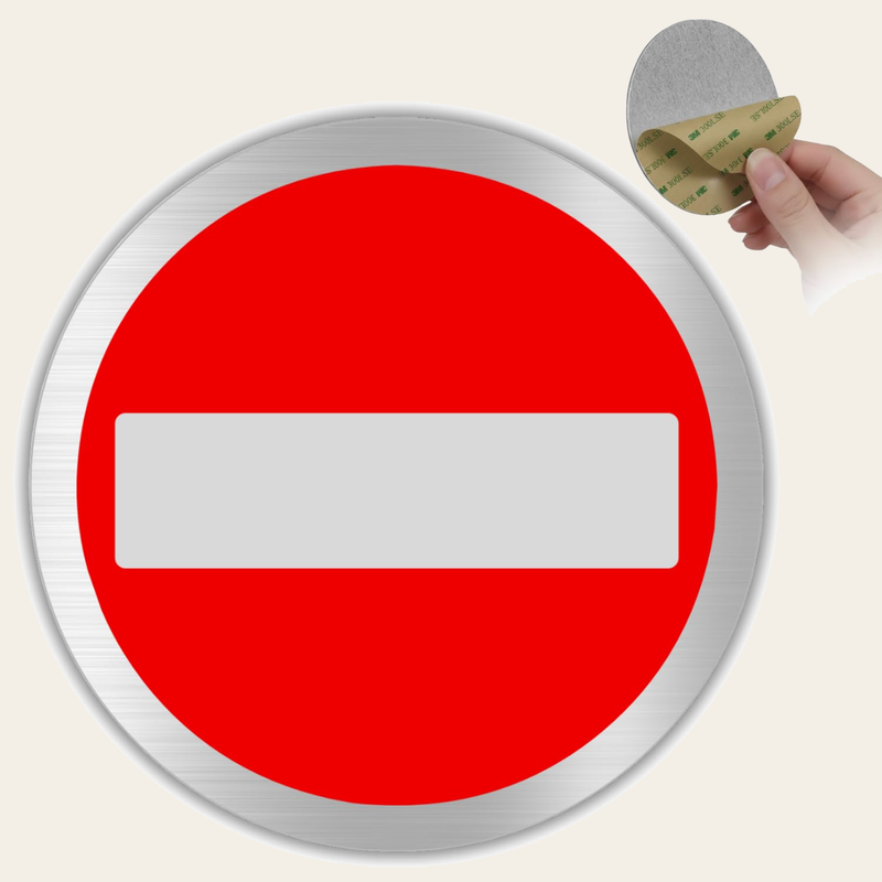 LEIASA Schild No Pasar – Durchmesser 10 cm – Aluminium – Verbotsschild