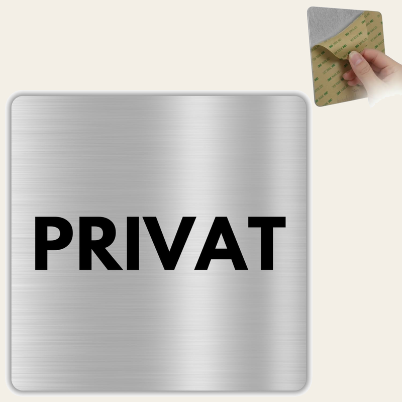 LEIASA | Schild Privat - 12x12 cm - Aluminium - Privatbereich - Privat