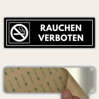 LEIASA | Acrylschild Rauchen verboten - 7,5 x 23 cm - Stärke 2 mm - Ac
