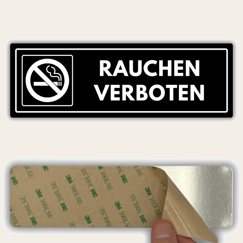 LEIASA | Acrylschild Rauchen verboten - 7,5 x 23 cm - Stärke 2 mm - Ac