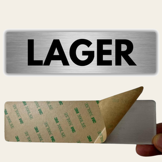 LEIASA | Selbstklebendes Lager-Schild - 5x18 cm - Dicke 0,8 mm - Alumi