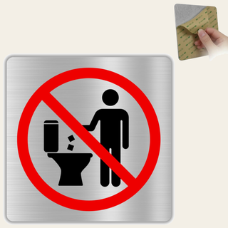 LEIASA WC-Schild, 10 x 10 cm, Aluminium, Schild, keine Gegenstände in 