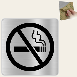 LEIASA Rauchen verbotenes Schild - 10 x 10 cm - Aluminium - Rauchfreie