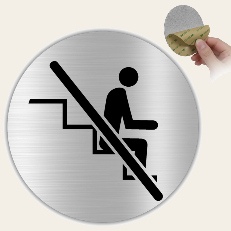 LEIASA | Aufkleber Nicht Hinsetzen Schild - Stärke 0,8 mm - Durchmesse