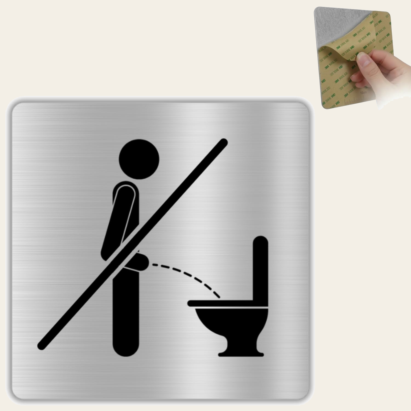 LEIASA Stehendes Schild – 10 x 10 cm – Aluminium – Schild zum Sitzen –