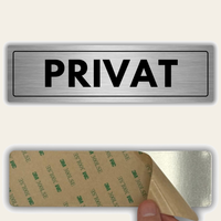 LEIASA | Türschild Privat - 5x18 cm - Aluminium - Stärke 0,8 mm - Wetterfest - UV-Druck