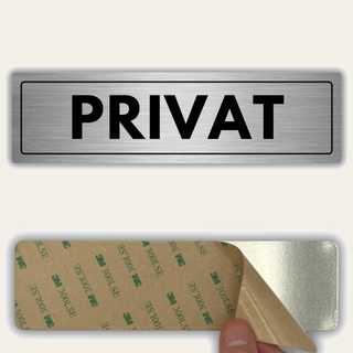 LEIASA | Schild Privat - 5x18 cm - Aluminium - Türschild Privatbereich