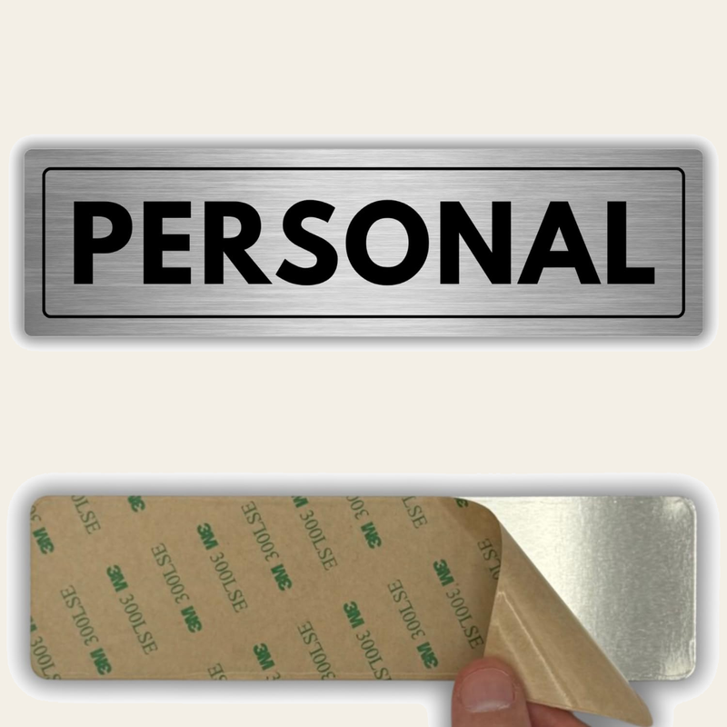 LEIASA | Schild Personal - 5 x 18 cm - Stärke 0,8 mm - Aluminium - Sel