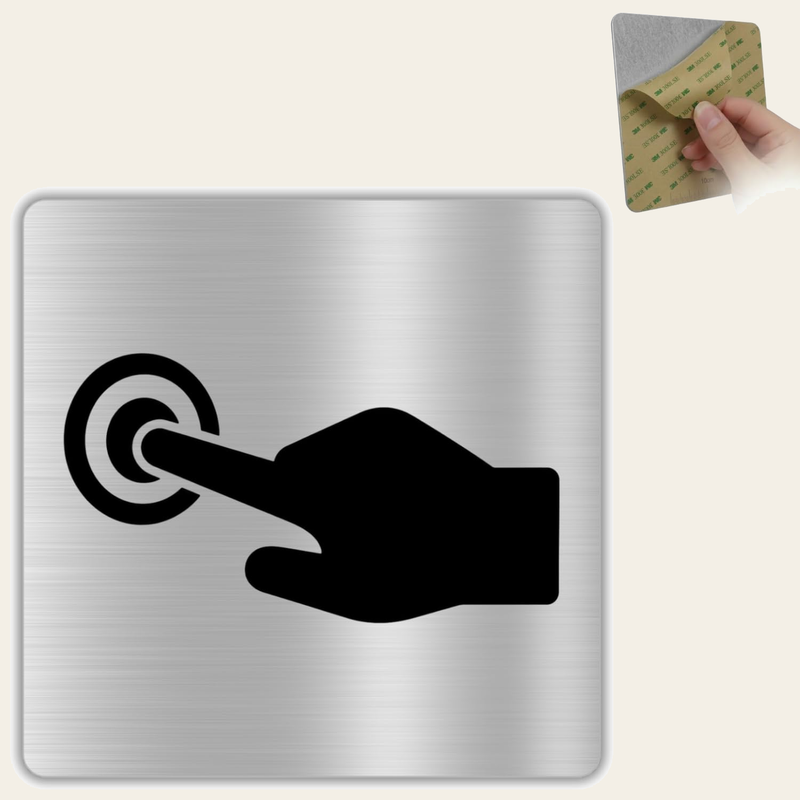LEIASA Klingelschild - 10 x 10 cm - Aluminium - Klingelschild - Klinge