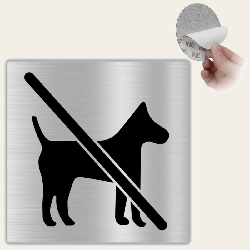 LEIASA | Schild Hunde Verboten - 10x10 cm - Aluminium - Hinweisschild 