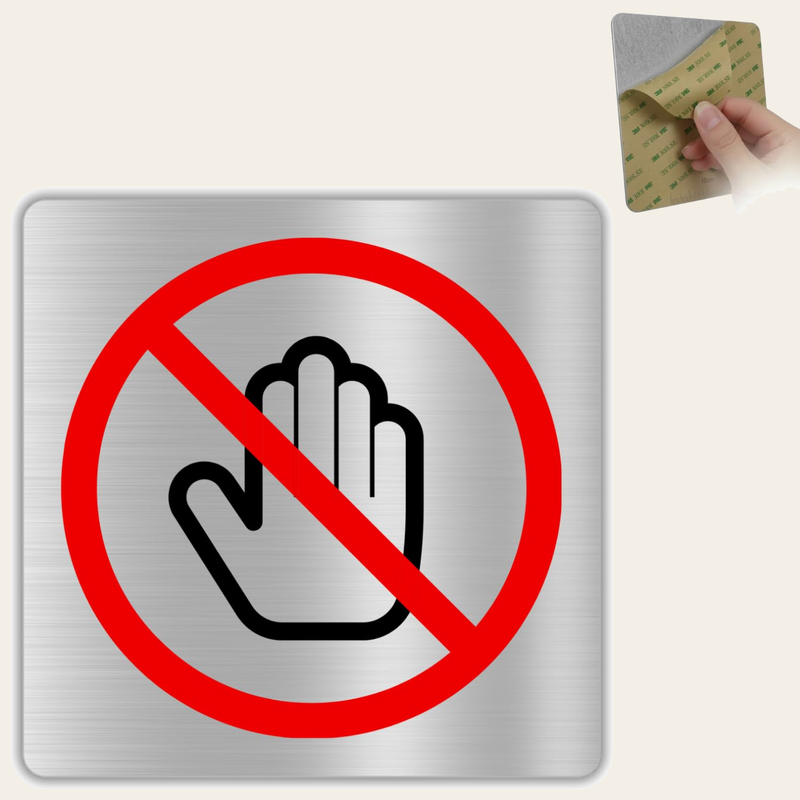 LEIASA Verbotsschild – 10 x 10 cm – Aluminium – Hinweisschild für eing