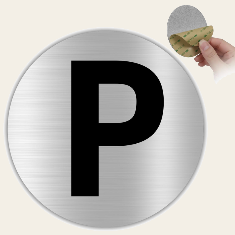 LEIASA | Parkplatz Schild - 10x10 cm - Aluminium Silber - Parken Hinwe