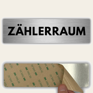 LEIASA | Schild Zählerraum - 5x18 cm - Aluminium - Türschild Zähler - 