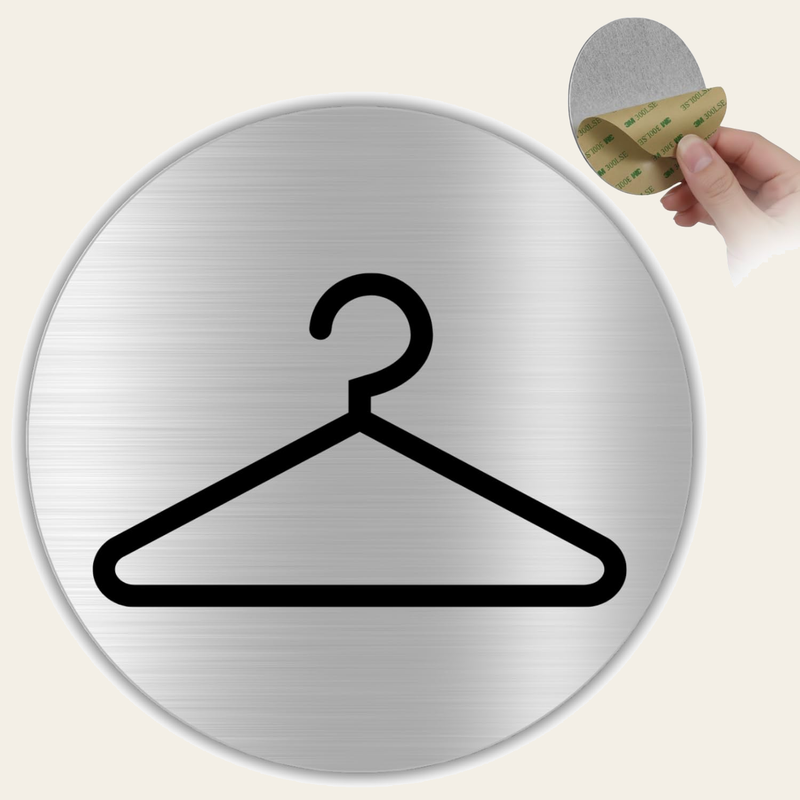 LEIASA | Aufkleber Umkleide Schild - Stärke 0,8 mm - Durchmesser Ø 100