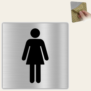 LEIASA | Schild Damen WC - 10x10 cm - Aluminium - Hinweisschild Dament