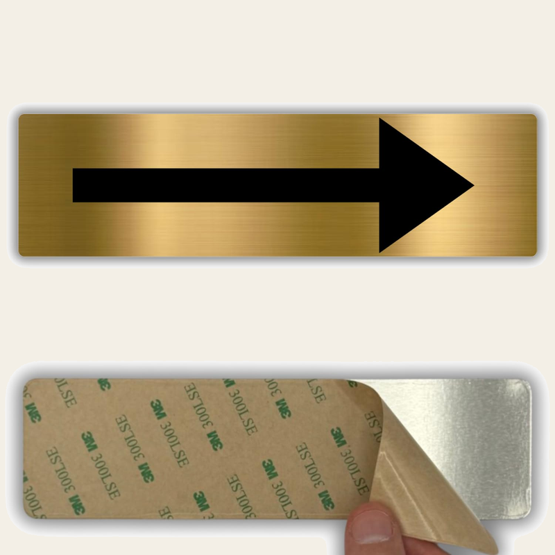 LEIASA | Schild Pfeil Richtung - 5x18 cm - Aluminium - Hinweisschild R