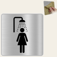 LEIASA | Duschschild Damen - 10x10 cm - Aluminium - Stärke 0,8 mm - Wetterfest - UV-Druck