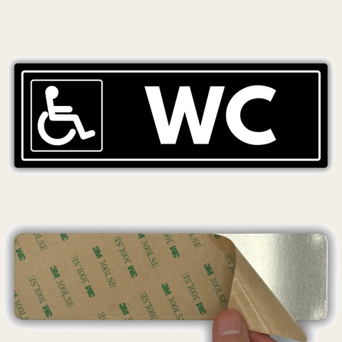 LEIASA | Acrylschild Barrierefreies WC - 7,5 x 23 cm - Stärke 2 mm - A