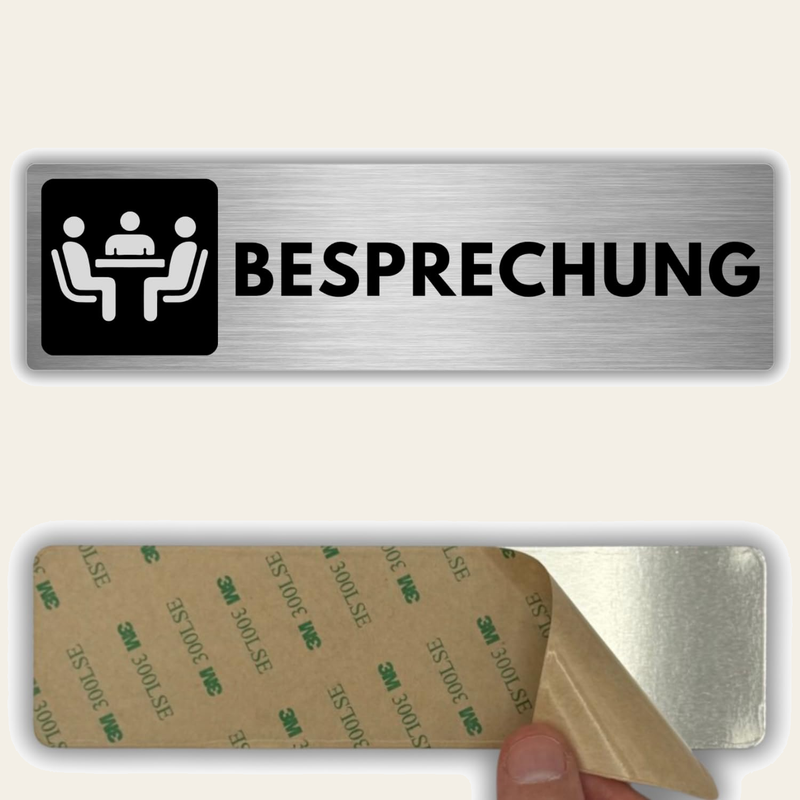 LEIASA | Schild Besprechungsraum - 5x18 cm - Aluminium - Türschild Kon