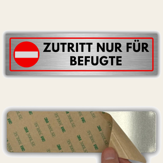 LEIASA | Schild Nur Personal - 5x18 cm - Aluminium - Warnschild Zutrit