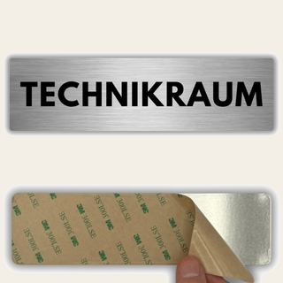 LEIASA | Schild Technikraum - 5x18 cm - Aluminium - Türschild Technik 