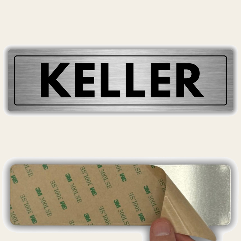 LEIASA | Schild Keller - 5 x 18 cm - Stärke 0,8 mm - Aluminium - Selbs