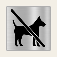 LEIASA | Schild Hunde verboten - 10x10 cm - Aluminium - Stärke 0,8 mm - Wetterfest - UV-Druck