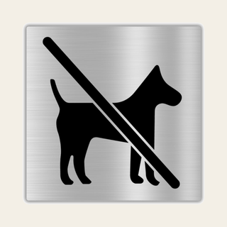 LEIASA | Selbstklebendes Hunde Verboten Schild - 10x10 cm - 0,8 mm Dic