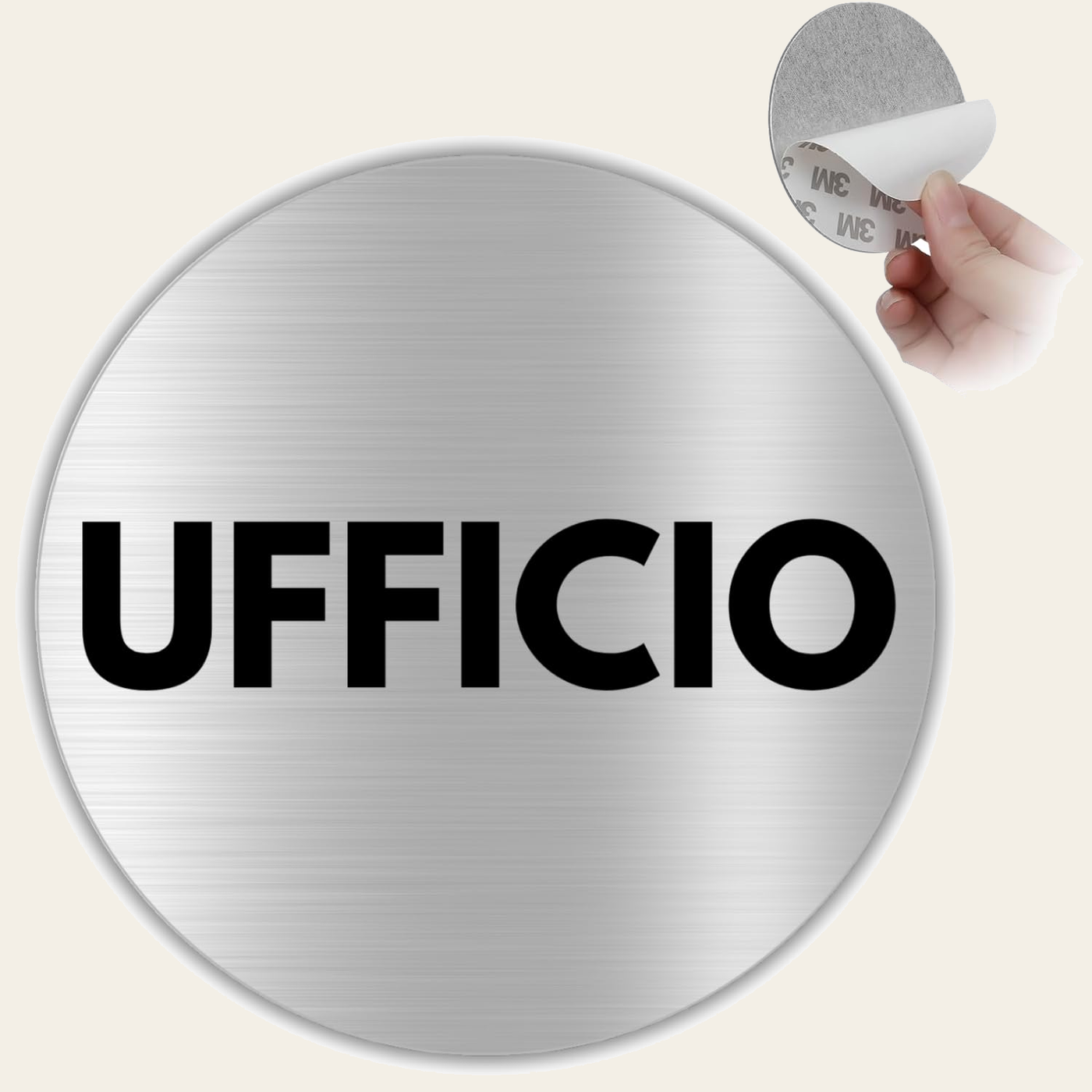 LEIASA | Segnale Adesivo Ufficio - Diametro Ø 100 mm - Spessore 0,8 mm