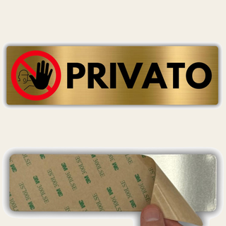 LEIASA | Segnale Privato - 5x18 cm - Alluminio - Cartello Zona Privata