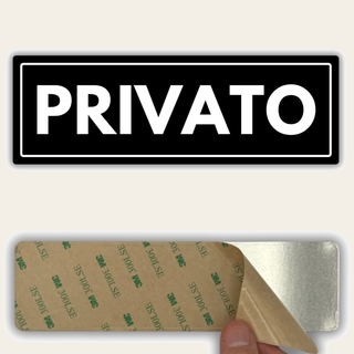 LEIASA | Segnale Privato - 7,5 x 23 cm - Spessore 2 mm - Acrilico - Ta
