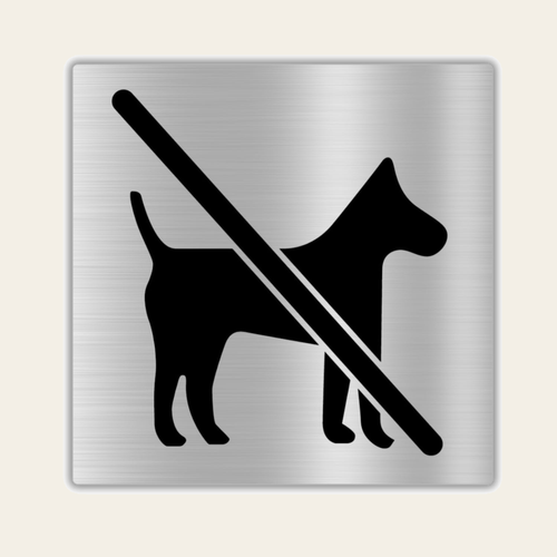 LEIASA | Cartello Adesivo Vietato l’Ingresso ai Cani - 10x10 cm - Spes