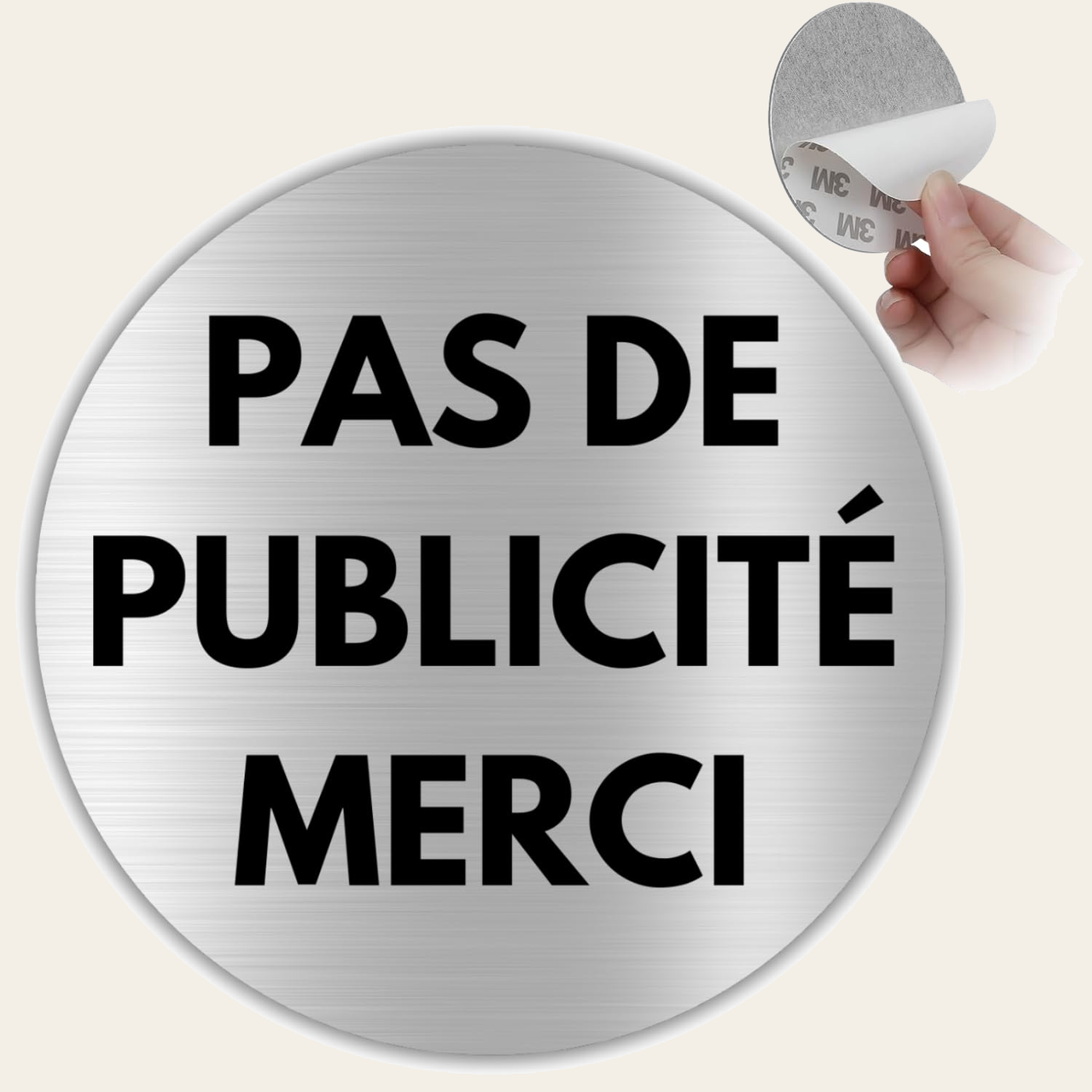 LEIASA | Panneau Adhésif Publicité Non Admise - 10x10 cm - Épaisseur 0
