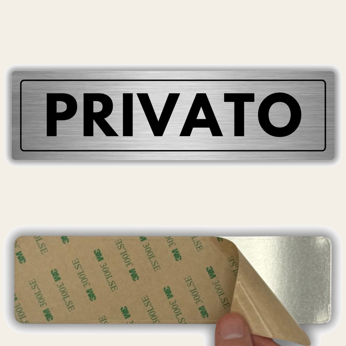 LEIASA | Segnale Privato - 5x18 cm - Alluminio - Cartello Area Privata