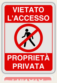 LEIASA | Cartello divieto di accesso - 21x28 cm - Alluminio riflettente - Spessore 0,8 mm - Cartello di proprietà privata - Resistente all'esterno (Cartello vietato l'accesso 1)