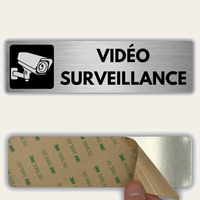 LEIASA | Panneau Adhésif Zone Sous Vidéosurveillance - 5x18 cm - Épaisseur 0,8 mm - Panneau Caméras de Sécurité - Signal Zone Surveillée - Signal Alarme Connectée - Autocollant 3M Caméra