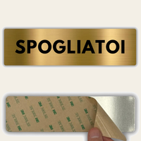 LEIASA | Segnale Spogliatoio - 5x18 cm - Alluminio - Cartello Spogliatoio - Targa Zona Spogliatoi - Insegna Vestiaio - Segnaletica Camerino - Spessore 0,8 mm - (Spogliatoi)