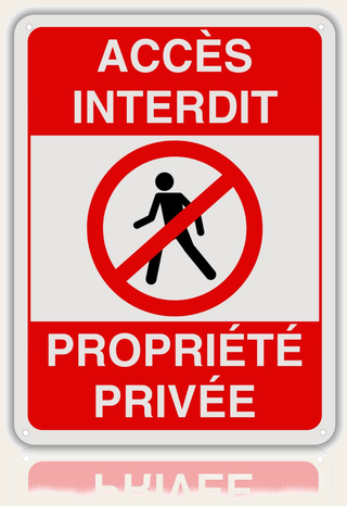 LEIASA | Panneau d'interdiction d'accès - 21x28 cm - Aluminium réfléch