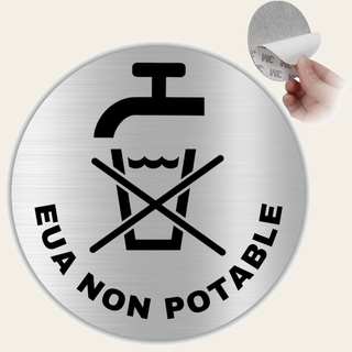 LEIASA | Panneau adhésif pour l'eau non potable - Diamètre Ø 100 mm - 