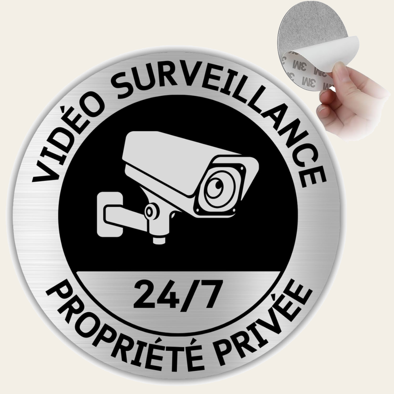 LEIASA | Panneau Adhésif Vidéosurveillance - Épaisseur 0,6 mm - Diamèt