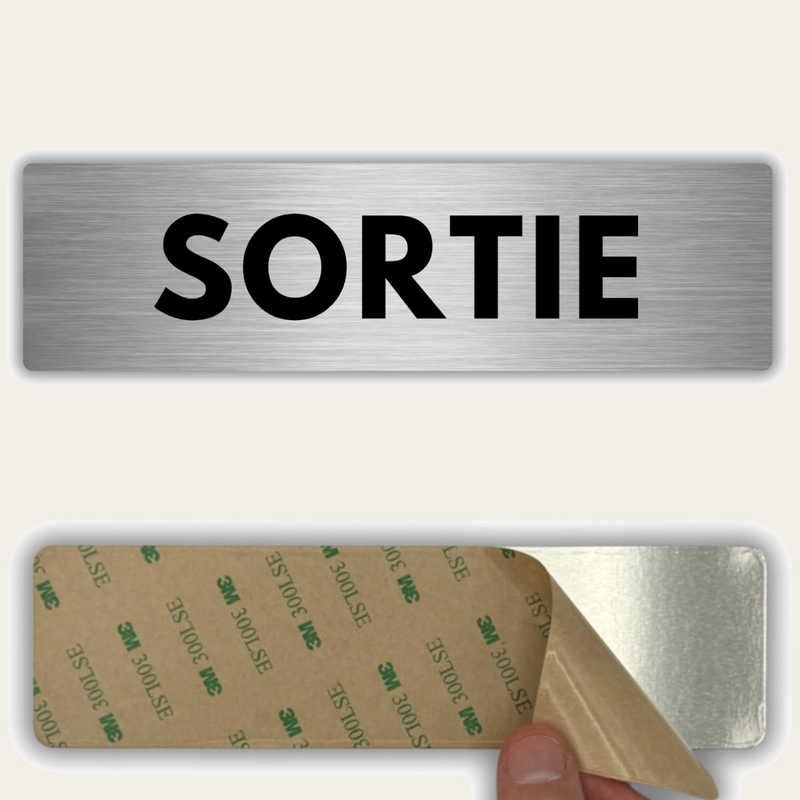 LEIASA | Plaque Sortie - 5x18 cm - Épaisseur 0,8 mm - Aluminium - Pann