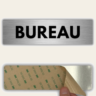 LEIASA | Plaque Bureau - 5x18 cm - Épaisseur 0,8 mm - Aluminium - Pann
