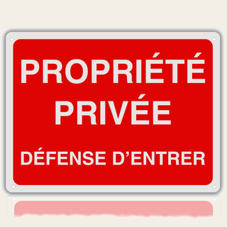 LEIASA | Panneau d'interdiction d'accès - 21x28 cm - Aluminium réfléch