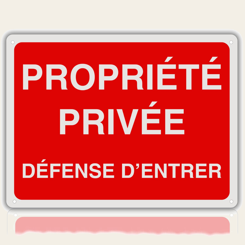 LEIASA | Panneau d'interdiction d'accès - 21x28 cm - Aluminium réfléch