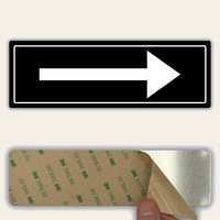 LEIASA | Cartello Freccia Direzionale - 7,5x23 cm - Acrilico - Spessore 2 mm - Resistente per esterni - Stampa UV
