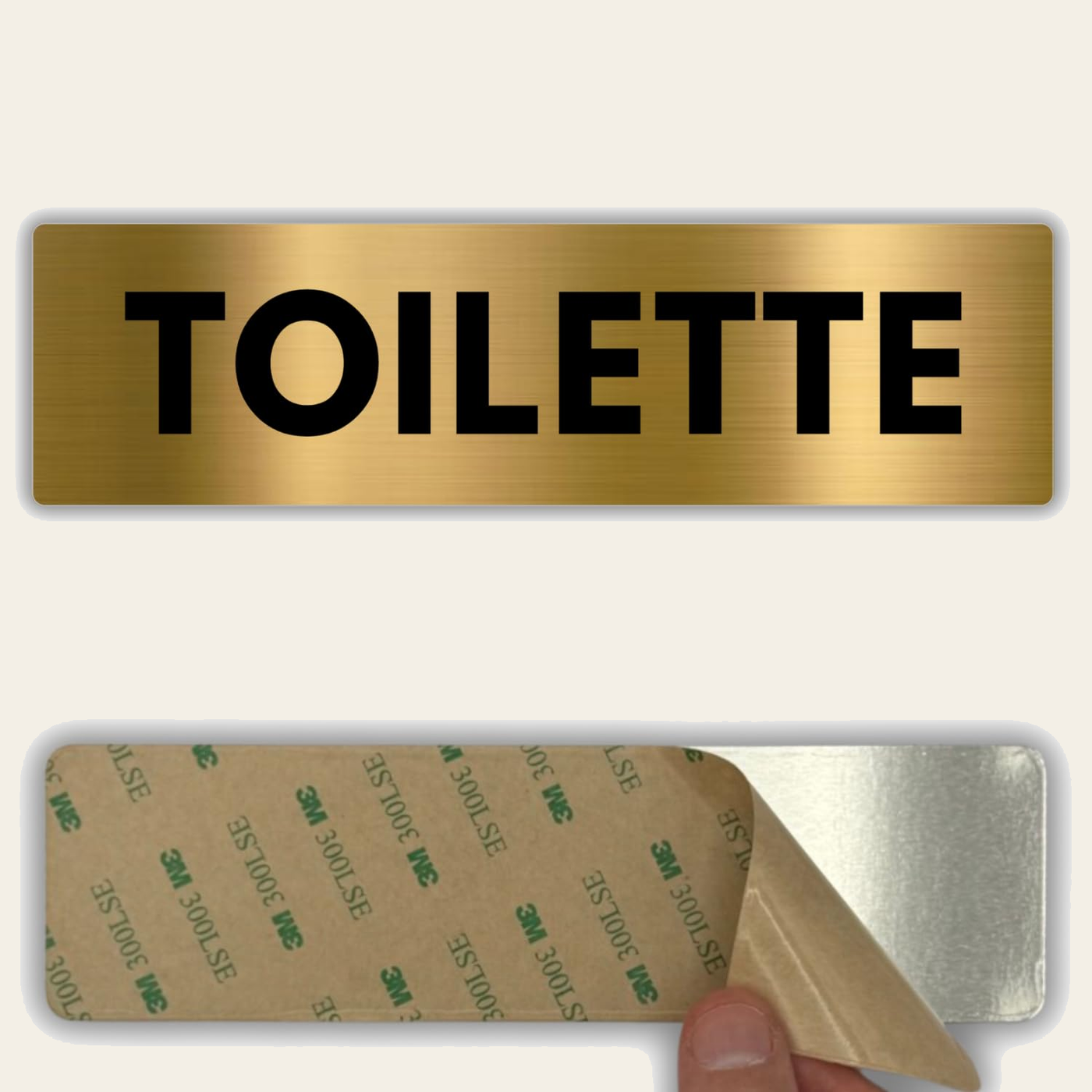LEIASA | Segnale Toilette - 5x18 cm - Alluminio - Cartello Servizi Igi