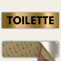 LEIASA | Cartello WC Servizi Igienici - 5x18 cm - Alluminio - Spessore 0,8 mm - Resistente per esterni - Stampa UV