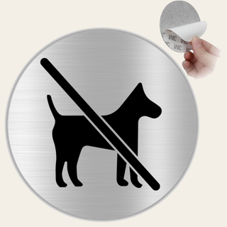 LEIASA | Segnale adesivo Divieto di Cani - Diametro Ø 100 mm - Spessor