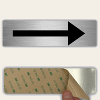 LEIASA | Cartello Freccia Direzionale - 5x18 cm - Alluminio - Spessore 0,8 mm - Resistente per esterni - Stampa UV